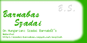 barnabas szadai business card